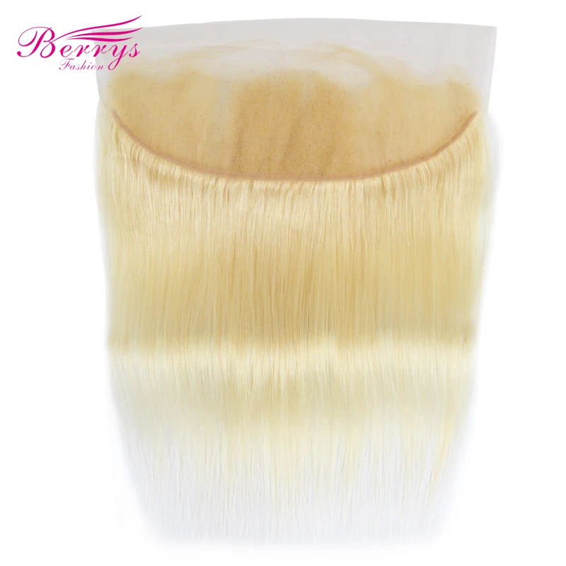 

[Berrys Fashion] Blonde Lace Frontal 13x4 Brazilian Straight Color 613 Human Hair With Baby Hair Frontal Remy Hair Extensions