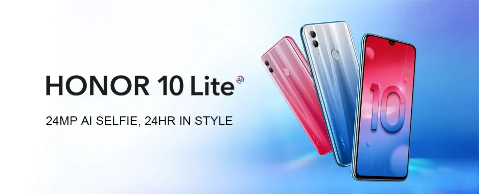 Смартфон Honor 10 Lite Kirin 710, 4 Гб, 6 ГБ ОЗУ, 64 ГБ, 128 Гб ПЗУ, экран 6,21 дюйма, Android 9, четыре ядра, 3 камеры, мобильный телефон