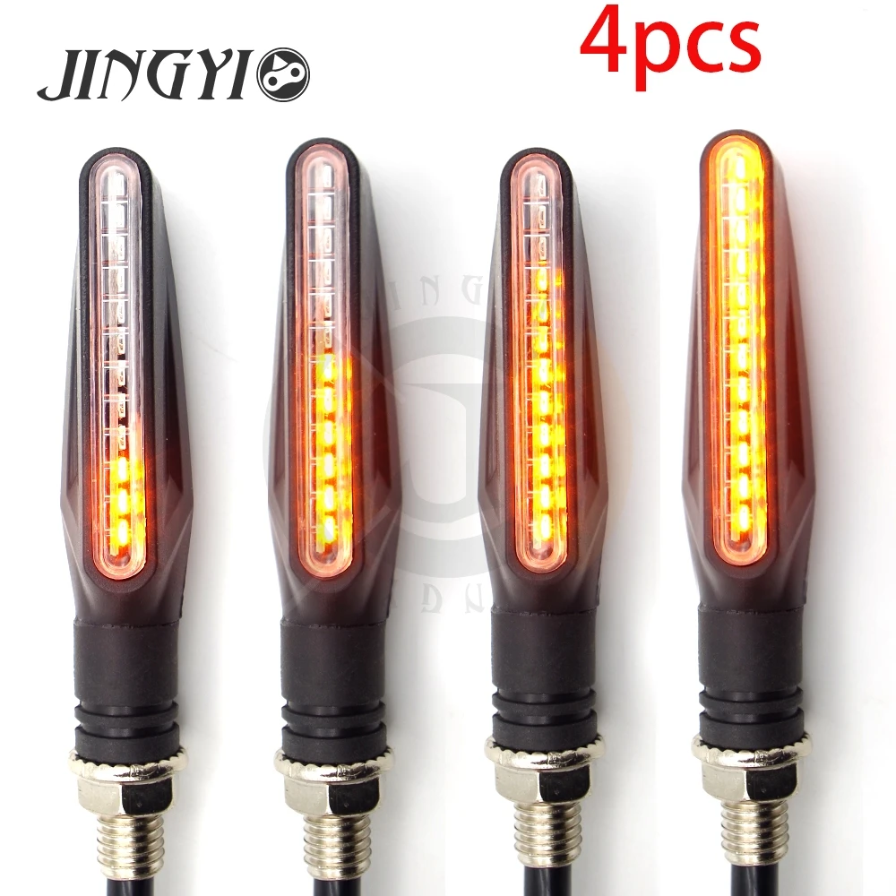 4pcs Светодиодный чехол для мотоцикла поворотники огни вода течет для honda Мотокросс CBR 600 F4 HORNET XADV CB 300 ZOOMER# ED3223 - Цвет: 4pcs