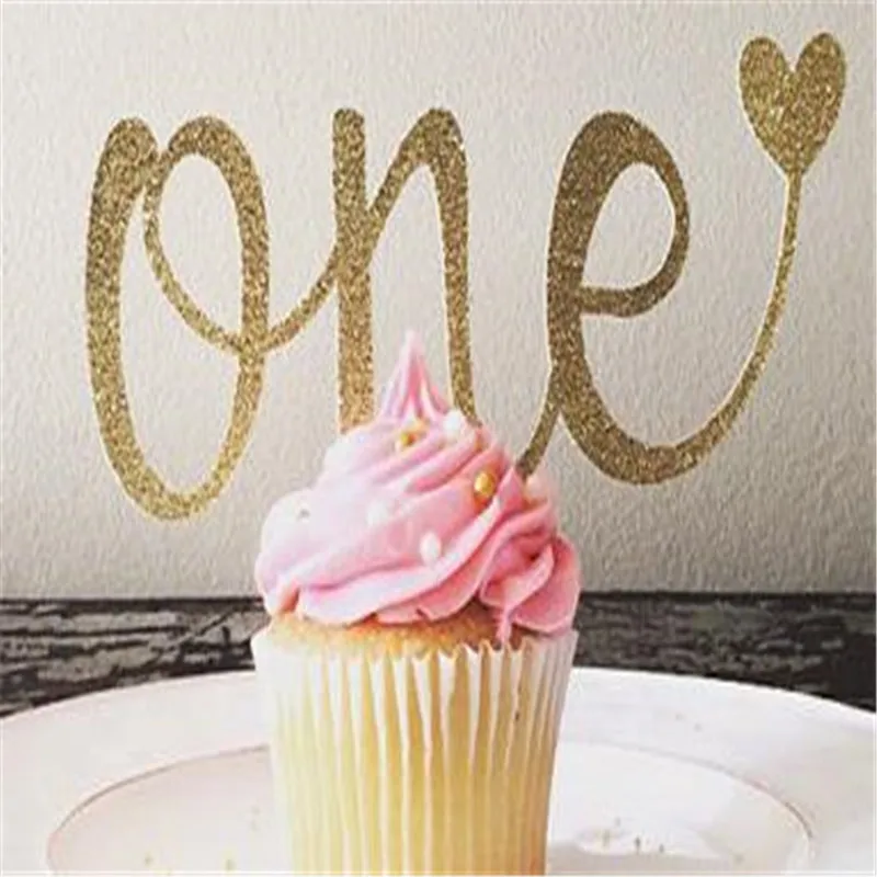 5 шт./лот один торт Toppers Baby Shower дети первый день рождения украшения аксессуары для