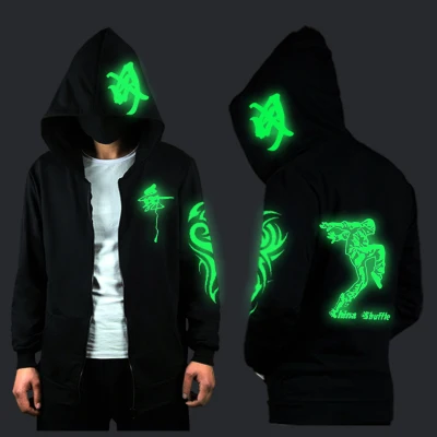 As shown in figure Одежда для танцев Ghost Step, костюм Drag Step, Свободное пальто, даже толстовка с капюшоном Ghost, флуоресцентная куртка для мужчин и женщин, Студенческая куртка - Цвет: As shown in figure
