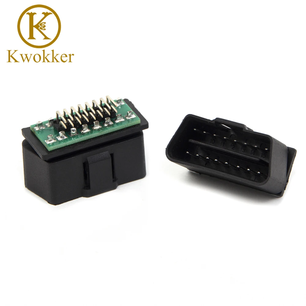 Фото KWOKKER OBD2 OBDII штекер разъема проводка для диагностического инструмента 16 PIN DIY Conuerted