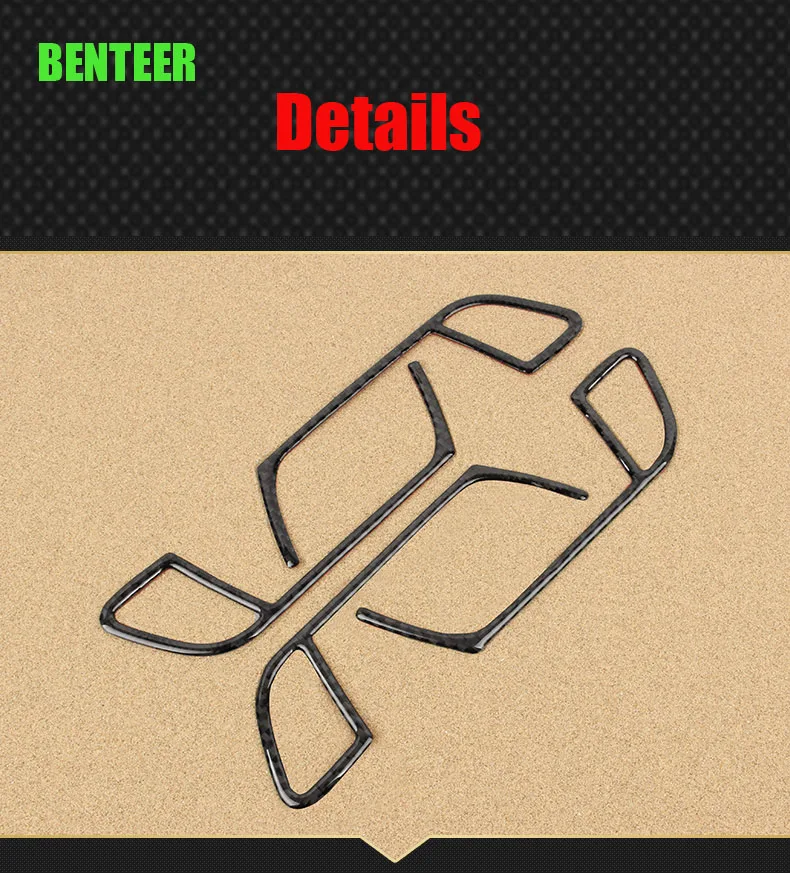 

4pcs/lot Real carbon fiber Sline RS car interior door decoration sticker for audi A4 A5