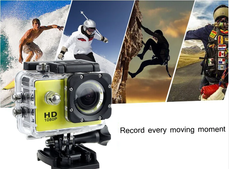 Оригинальная Спортивная камера HD 1080 P, 30 м, водонепроницаемая, 2,0 дюйма, экран, 4 K, Экшн-камера, запись воздушного движения, DV камера go extreme pro