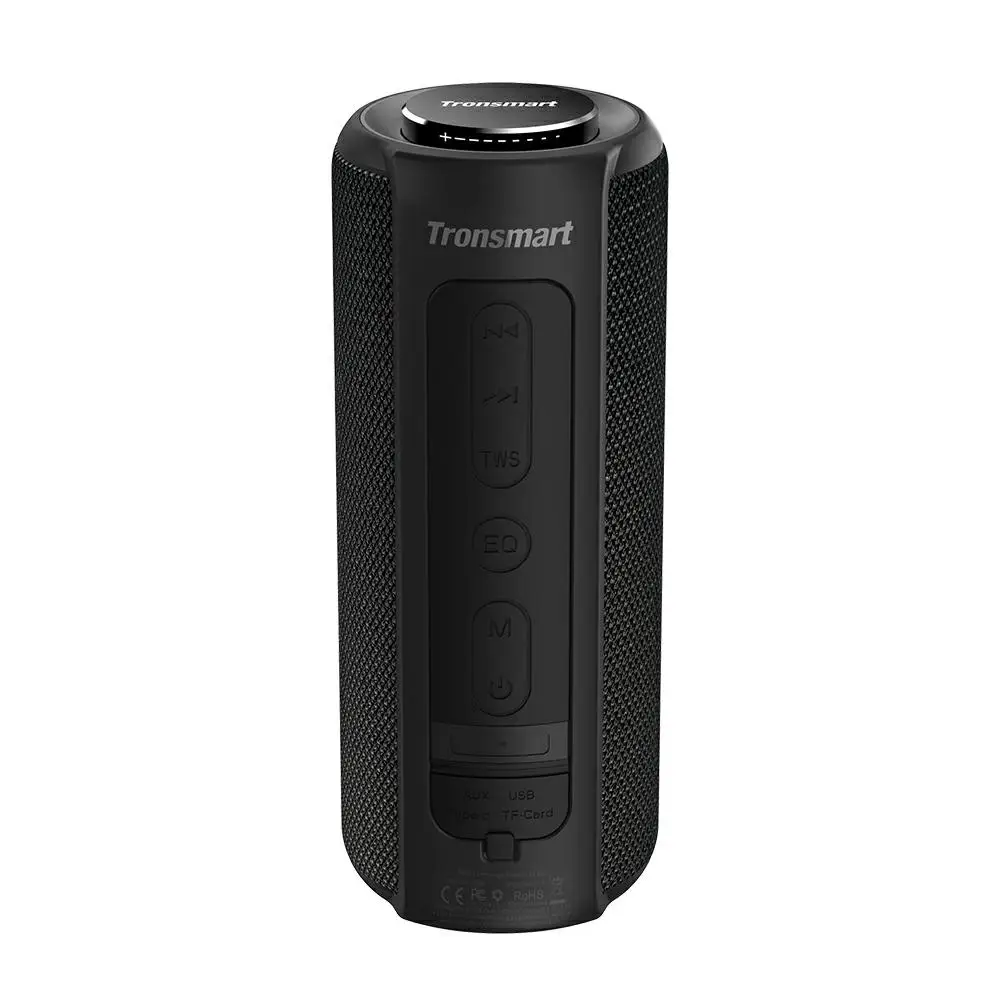 Black T6 Plus Tronsmart T6 Plus Bluetooth динамик 40 Вт TWS портативный динамик IPX6 Водонепроницаемый глубокий бас с функцией Siri power Bank SoundPulse - Цвет: Black T6 Plus