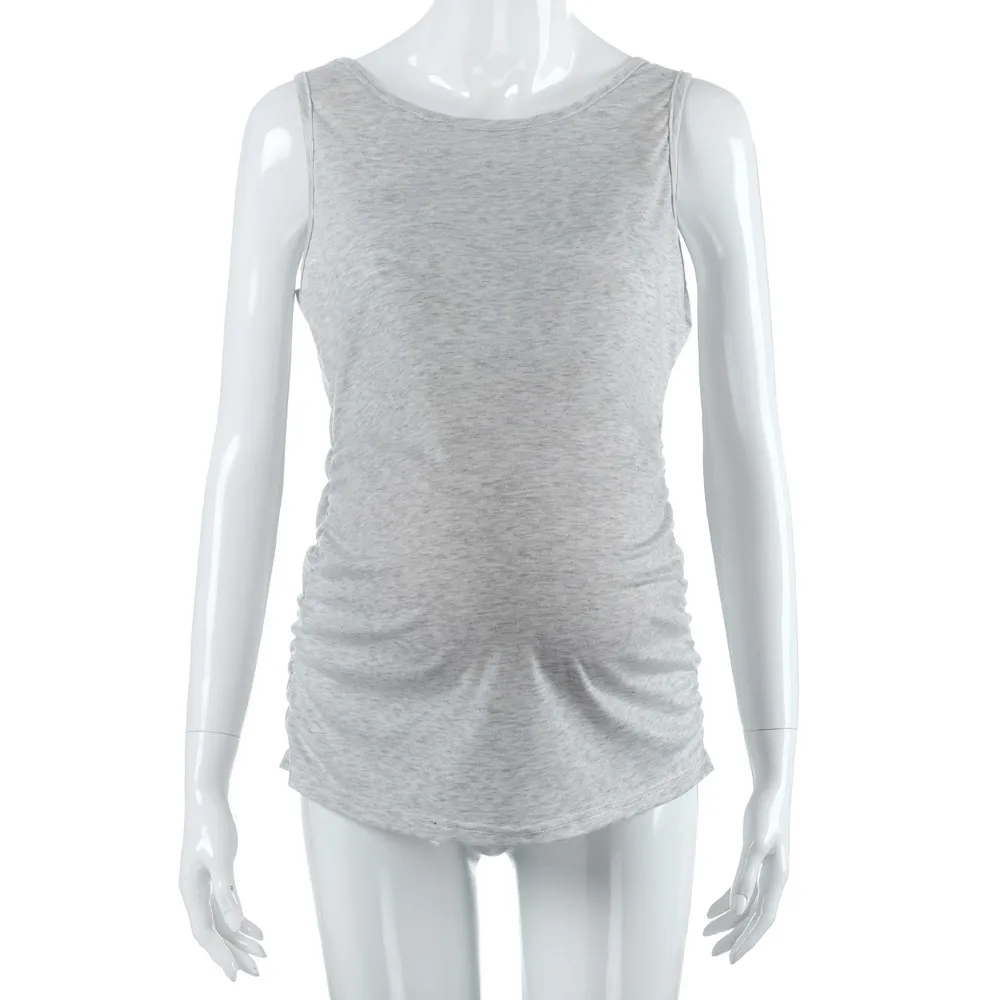 Блузка женская для беременных Классический Топ с оборками сбоку рубашки одежда