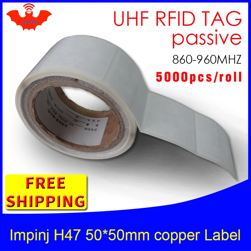 UHF RFID этикетка наклейка Impinj H47 печатные медные наклейки EPC 6c 860 960MHZ Higgs3 5000 шт