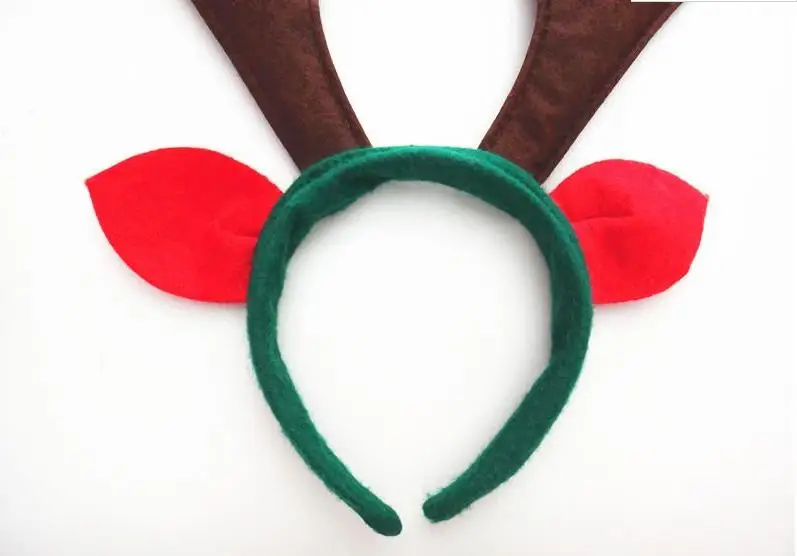 

Deer antler headband antler christmas horn headband with ears Christmas Headwear reindeer antlers jingle bells hair band