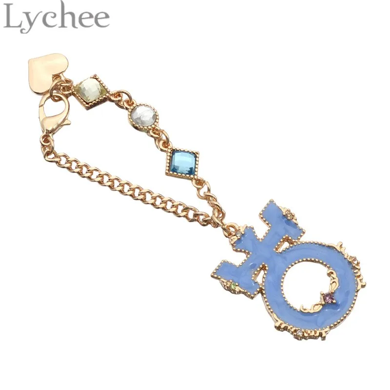 Lychee, 1 шт., японское аниме, Сейлор Мун, брелок для ключей, металлический, розовое сердце, сумка, подвесные украшения для женщин и девушек