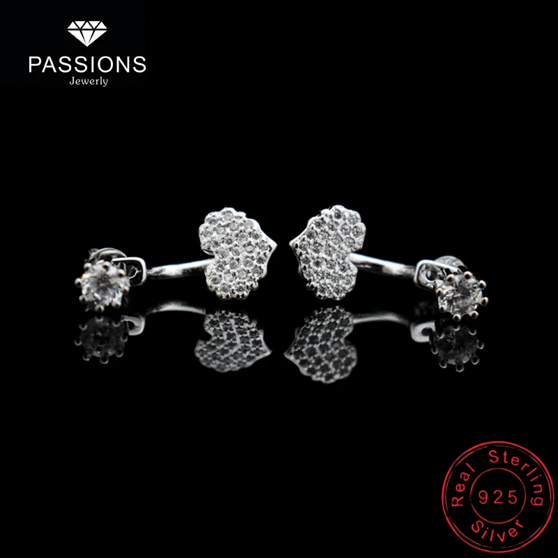 Женские серьги гвоздики из серебра 925 пробы с фианитом|earrings cubic zirconia|925 sterlingdrop earrings