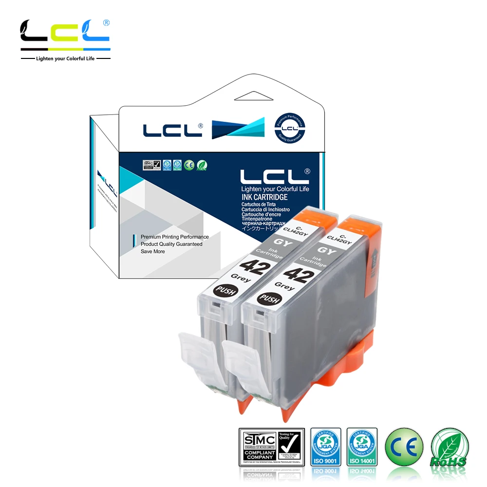LCL CLI42 CLI 42GY 42 (2 Pack серый) Тонер картридж совместимый для Canon PIXMA Pro 100/Pro 100S|Чернильные