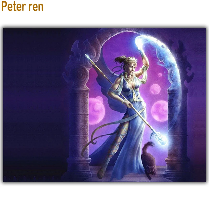 Peter ren Diamond painting Cross stitch beauty Round/Square diamond mosaic Rhinestone Full embroidery Home Decor &quotBattle Queen&quot | Дом и