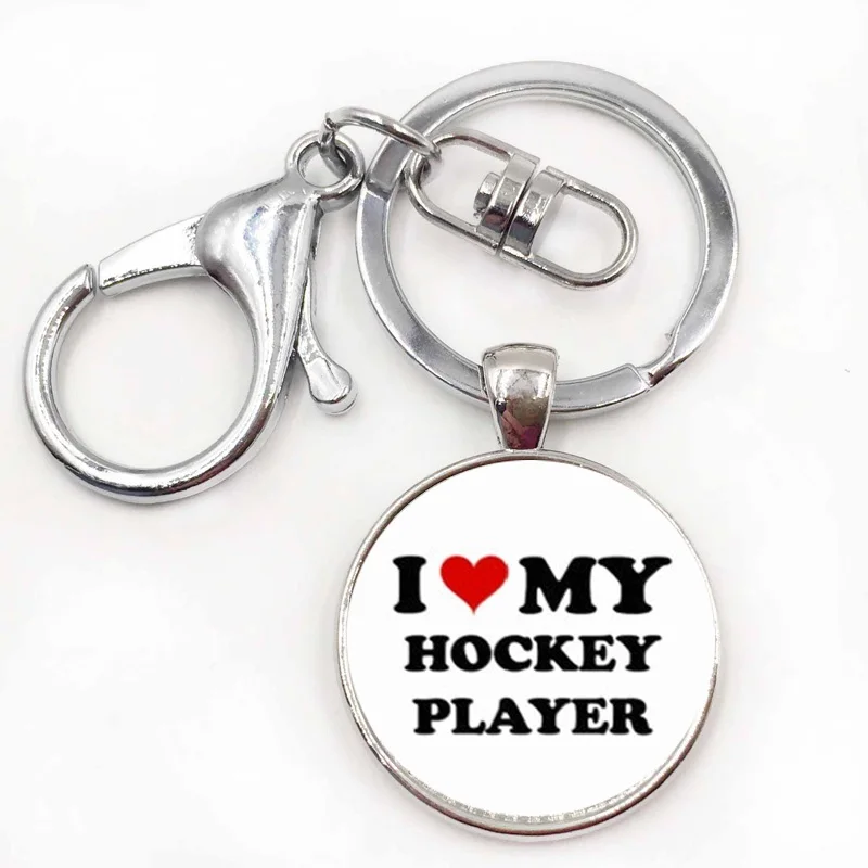 Брендовый брелок для ключей с надписью Keep Calm and Love Hocky повседневный спортивный