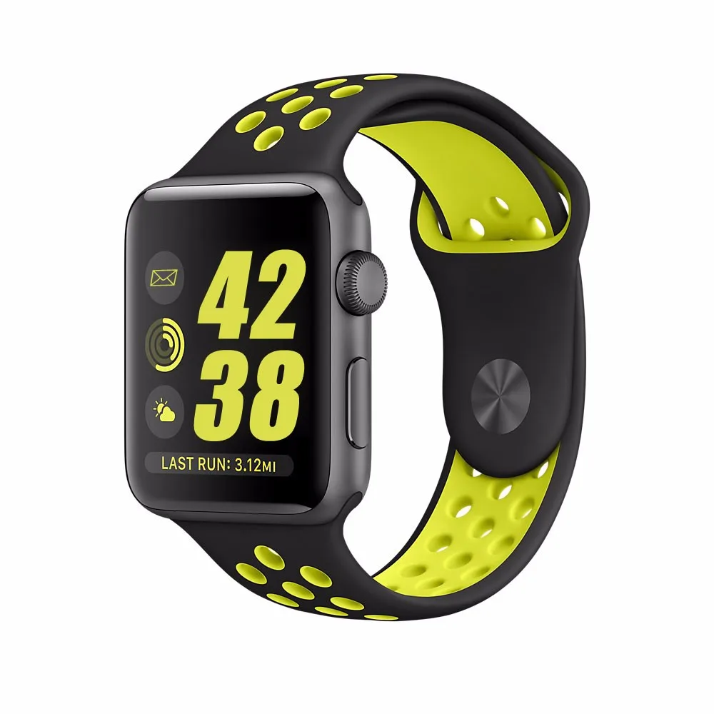 BUMVOR мягкий силиконовый браслет для наручных часов Apple Watch спортивный ремешок Serie5