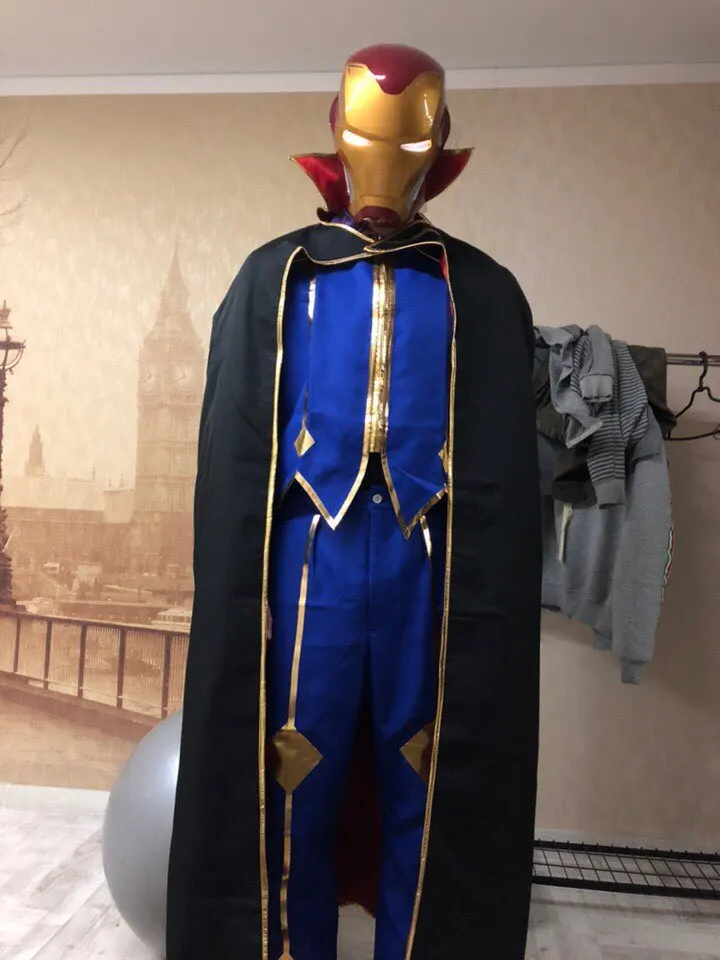 Код Geass Косплей Lelouch of the Rebellion Zero косплей фиолетовый мужской код Geass Косплей Костюм Полный комплект с париком