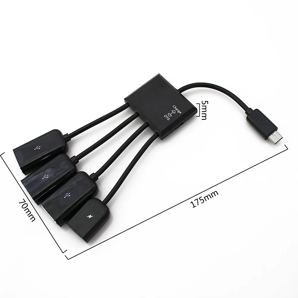 CHYI 4 порта USB 2 0 концентратор Micro OTG зарядный кабель сплиттер разъем адаптер Мульти