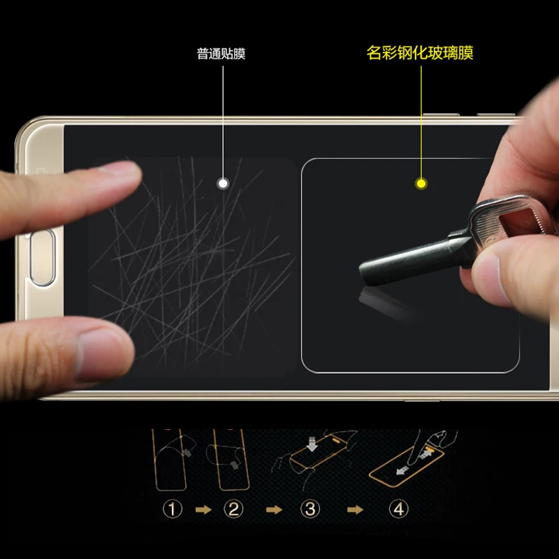 5 шт черный ультра-тонкий протектор экрана из закаленного стекла для Samsung GALAXY Note