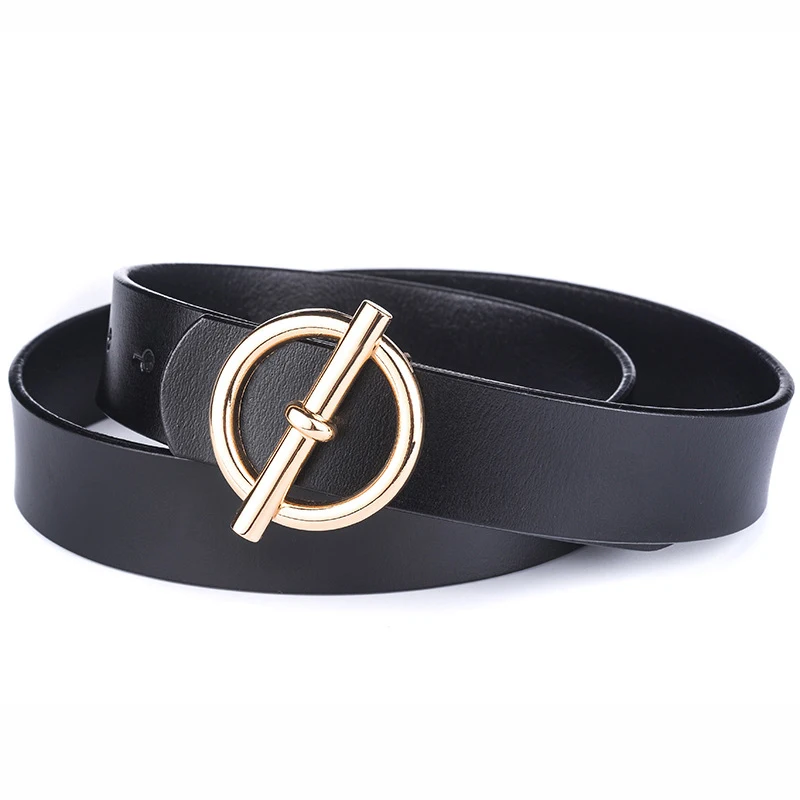 

Hot Sale Brand Luxury Designer Women Belts Genuine Leather Vintga Belt Cowskin Round Pin Buckle Trouser Strap Ceinture Female