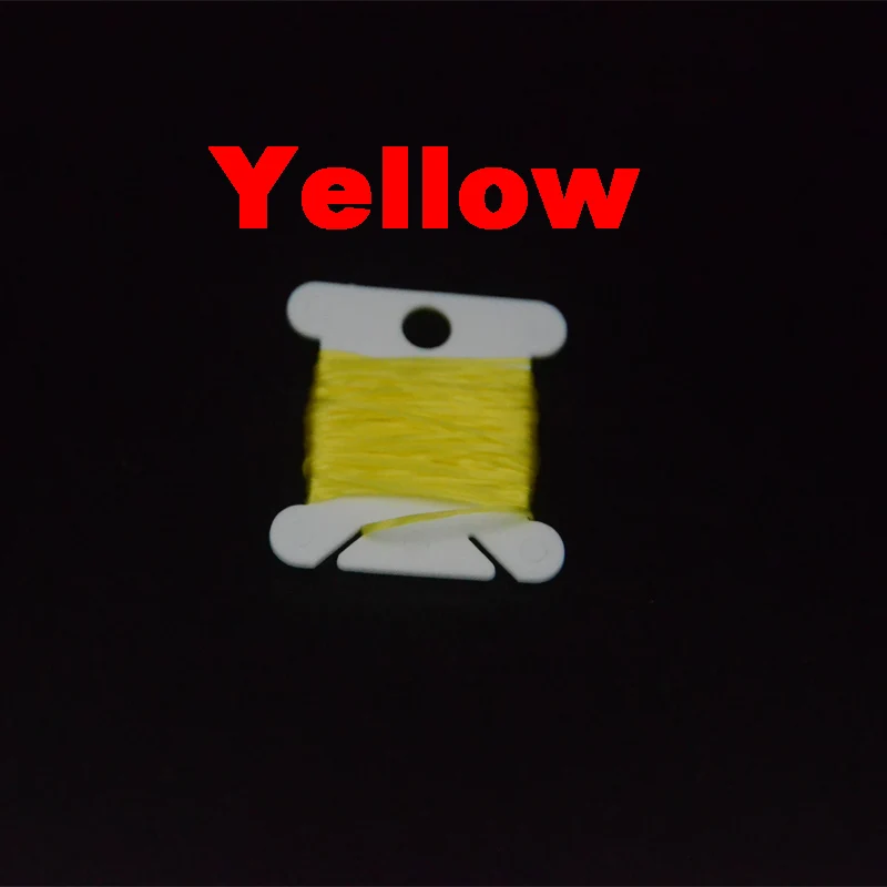 Yellow 11 дополнительных цветов Лайф Флекс Блестящий спандекс мухобойка резиновые ножки 4 карты облегают острые нити для сухих мух Нимфы тела материалы - Цвет: Yellow