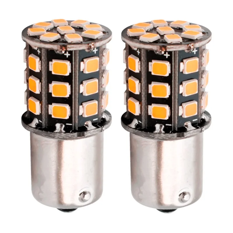 2 шт. автомобильные светодиодсветодиодный лампы 1156PY 7507 PY21W BAU15S 33 SMD 2835|Сигнальная