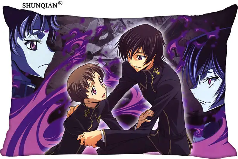 

Code Geass Rectangle Pillow Cover Size 45x35cm (one side) Print Custom Zipper Polyester Cotton Pillowcase