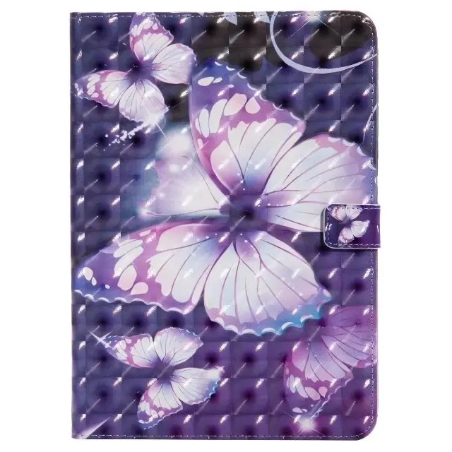 Модный чехол подставка из искусственной кожи с 3D рисунком для Samsung Galaxy Tab E T560 T561