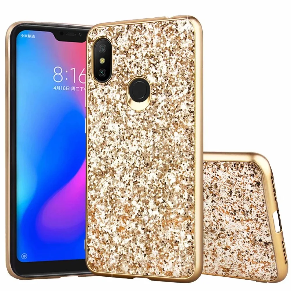 Мягкий чехол из ТПУ с блестящими блестками для Xiaomi Redmi Note 5 Pro Global Version 5,99 ''чехол Redmi Note 6 Pro 6,26''