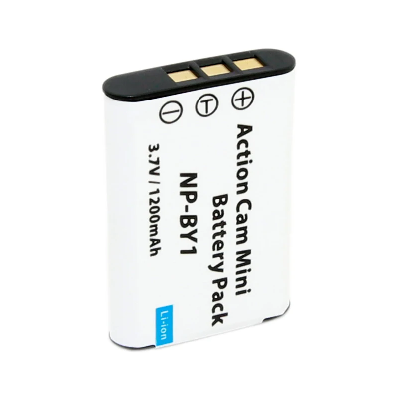 

1 Pcs NP-BY1 NP BY1 Battery Pack For Sony HDR-AZ1VR AZ1 AZ1V AZ1VR Sport Action Cam Mini Camcorder PM173 3.7V 1200mAh