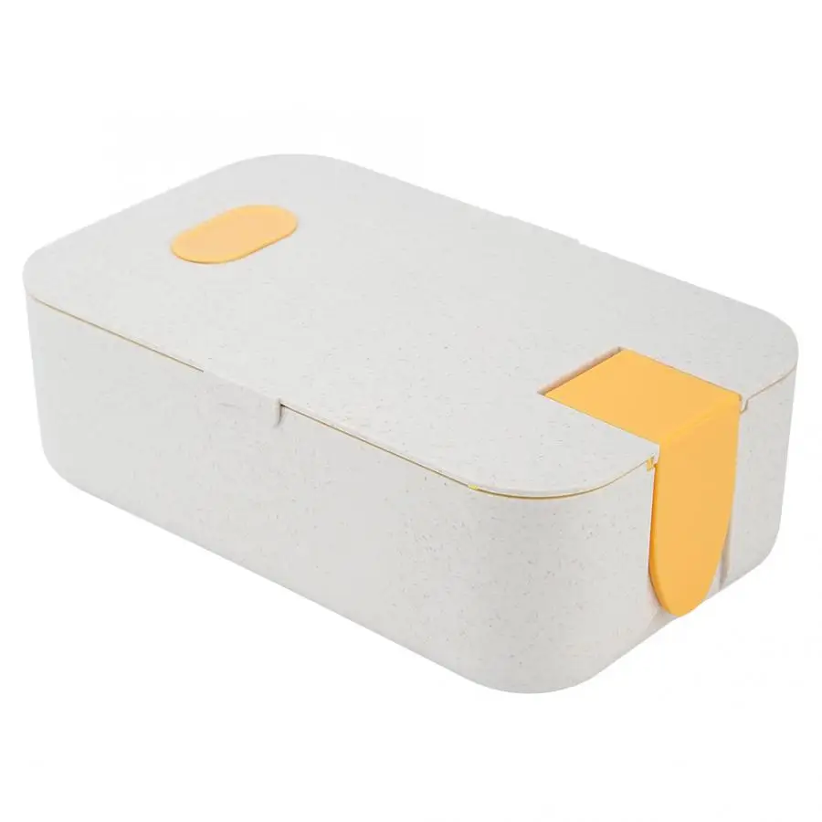 800 мл однослойный прямоугольный Bento Box Портативный-proof Ланч-бокс контейнер для еды с телефоном