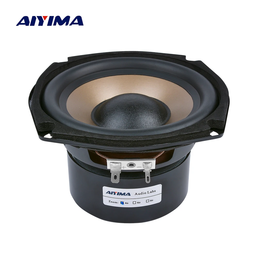 AIYIMA 1Pcs 5.25 Inch Subwoofer Speakers 4 8 Ohm 100W Hifi bass Audio Music Woofer Bookshelves Home Theater Loudspeaker