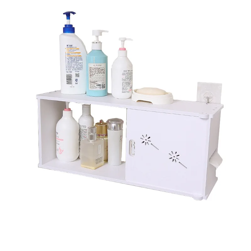 

ITAS3119 Toilet does not need perforating to receive goods rack cosmetics toiletries wall hanging bathroom toilet