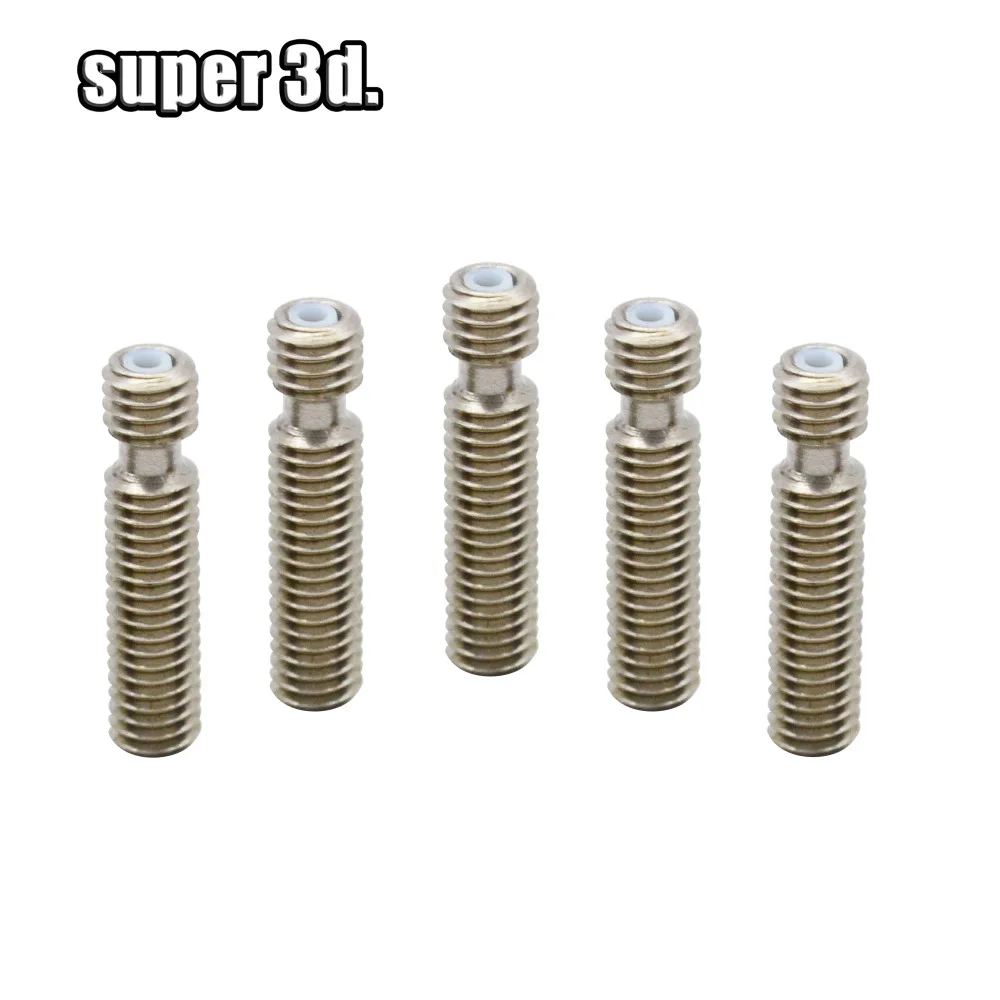 Hotend тепловой пробой 5 шт. горло экструдера с PTFE трубкой M6 * 26/30/40 мм для Reprap MK 3D