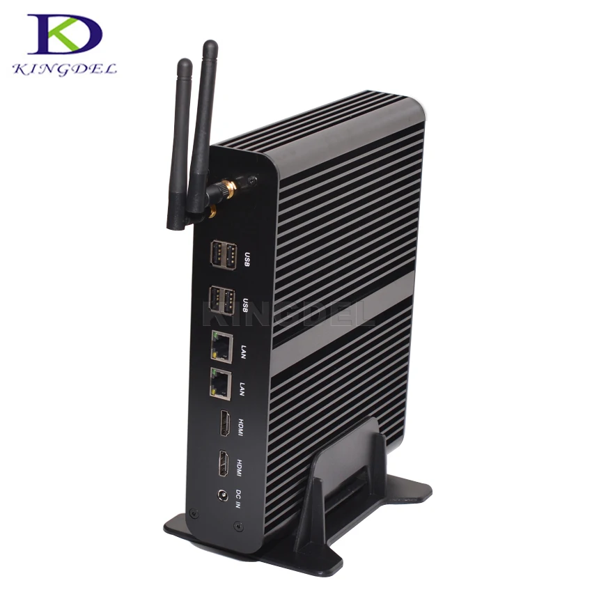 

Kingdel Home Theater Personal Computer Intel 5th i7 Broadwell NUC 4K HTPC Fanless Mini Box PC 8G RAM 256G SSD Wifi Dual LAN+HDMI