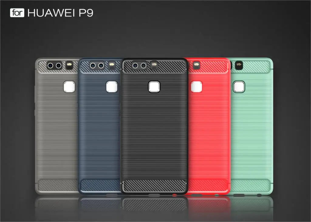 ТПУ чехол для Huawei P9 EVA-L09 EVA-AL10 Мягкий силиконовый из углеродного волокна Чехол