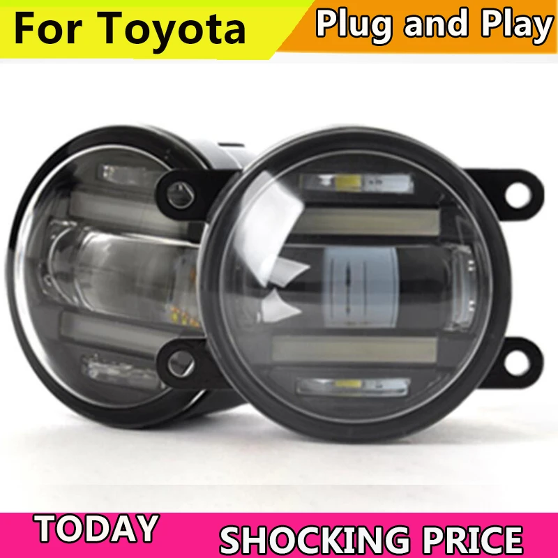Стайлинг автомобиля светодиодные противотуманные фары в сборе для Toyota camry corolla vios highlander rav4 pruis светодиодный
