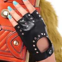 long keeper 2017 fashion half finger gloves men faux leather mittens fingerless tactical gloves men women driving guantes g221