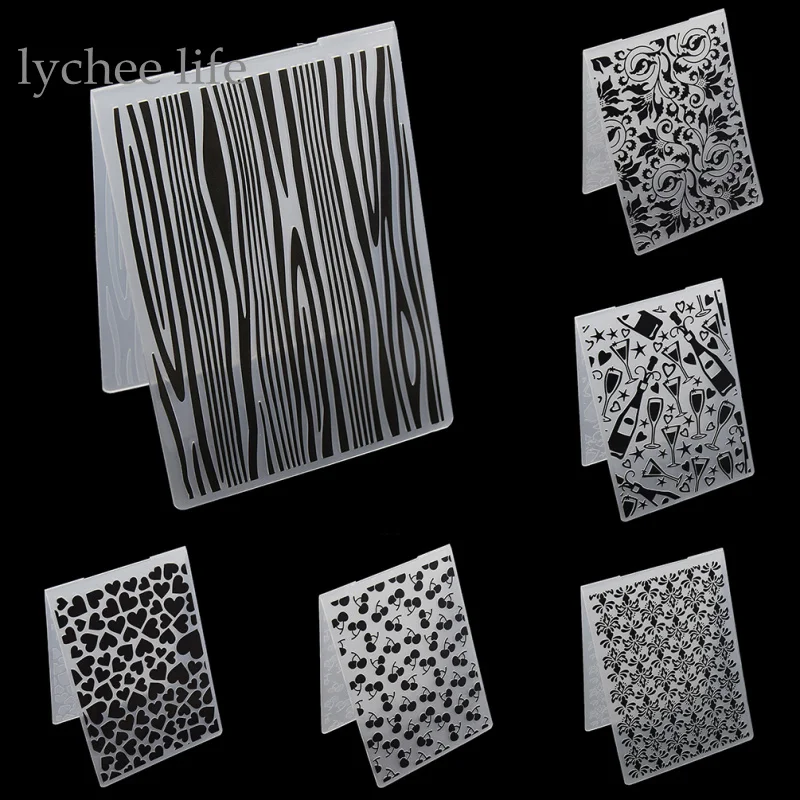 Lychee 1 шт. пластиковая папка с тиснением для скрапбукинга DIY альбом карта