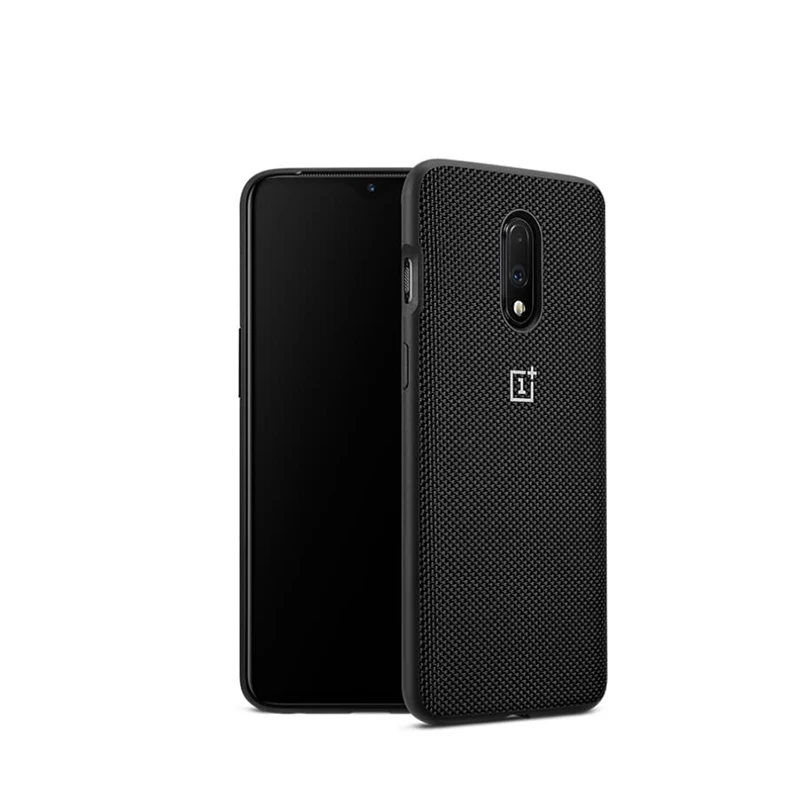 Официальный чехол OnePlus 7 на заказ силиконовый песчаник нейлоновый бампер откидная крышка Закаленное стекло для оригинального OnePlus 7