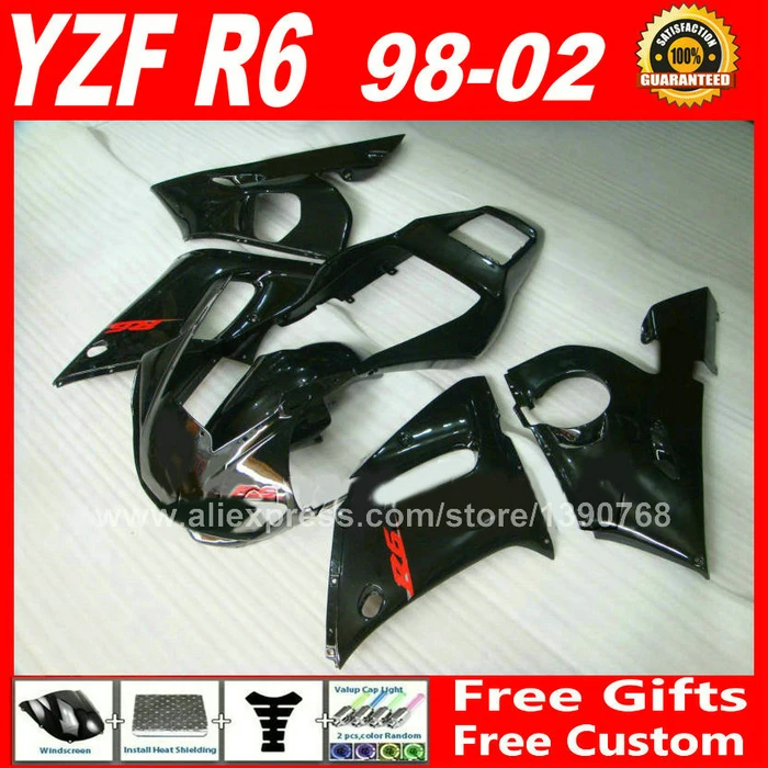 Обтекатели Red words для YAMAHA R6 1998 - 2002 YZFR6 ABS комплект деталей 98-02 1999 2000 2001 | Автомобили и