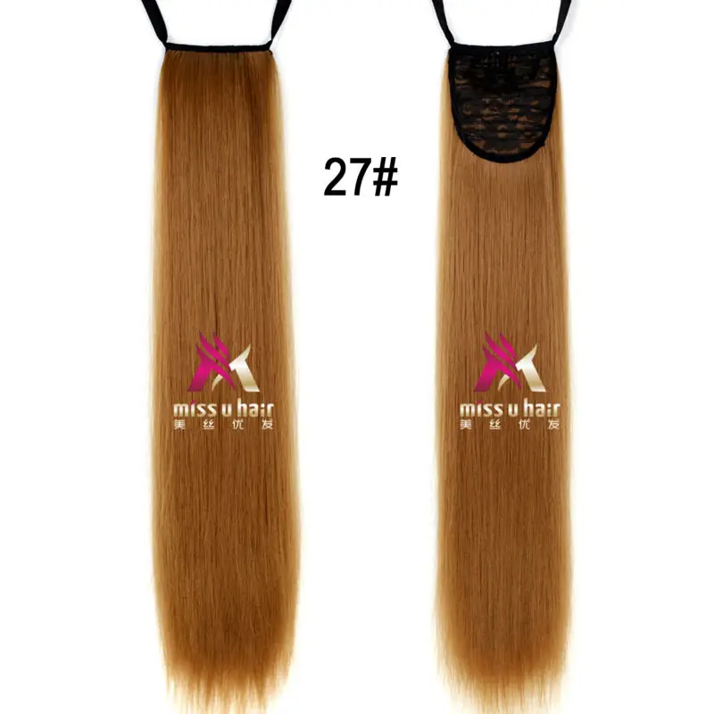 Miss U Hair 2" 60 см 18 цветов Длинные прямые ленты хвост Синтетический зажим для хвостики из волос расширение Повседневные Вечерние парик