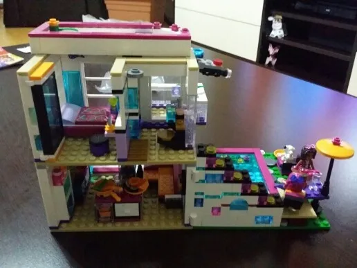 760 шт поп звезда Ливи Дом строительный блок совместимый друг 41135 для девочек