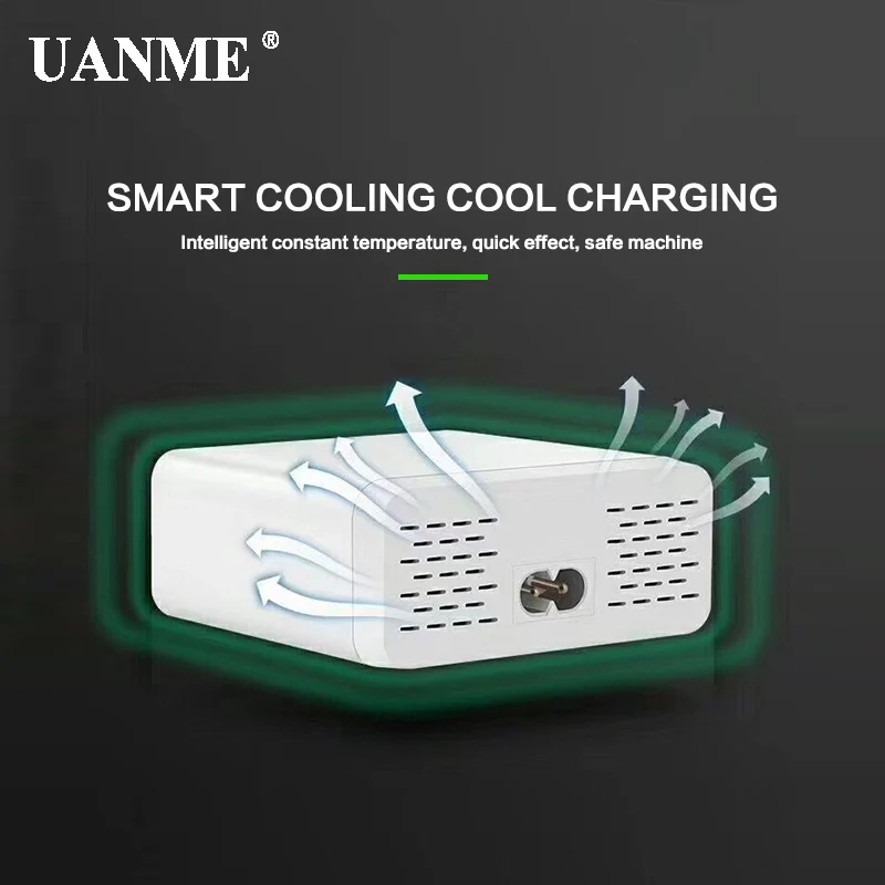 UANME QC3.0 Смарт USB зарядное устройство светодиодный дисплей 6 портов Быстрая зарядка для iPhone iPad samsung huawei Xiaomi Мобильный телефон