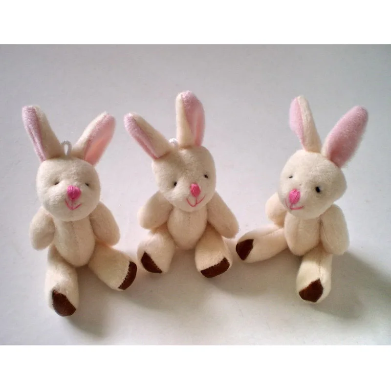 20 шт./лот Kawaii Mini Bunny Плюшевые игрушки цветок кролик мягкие животные Маленькая