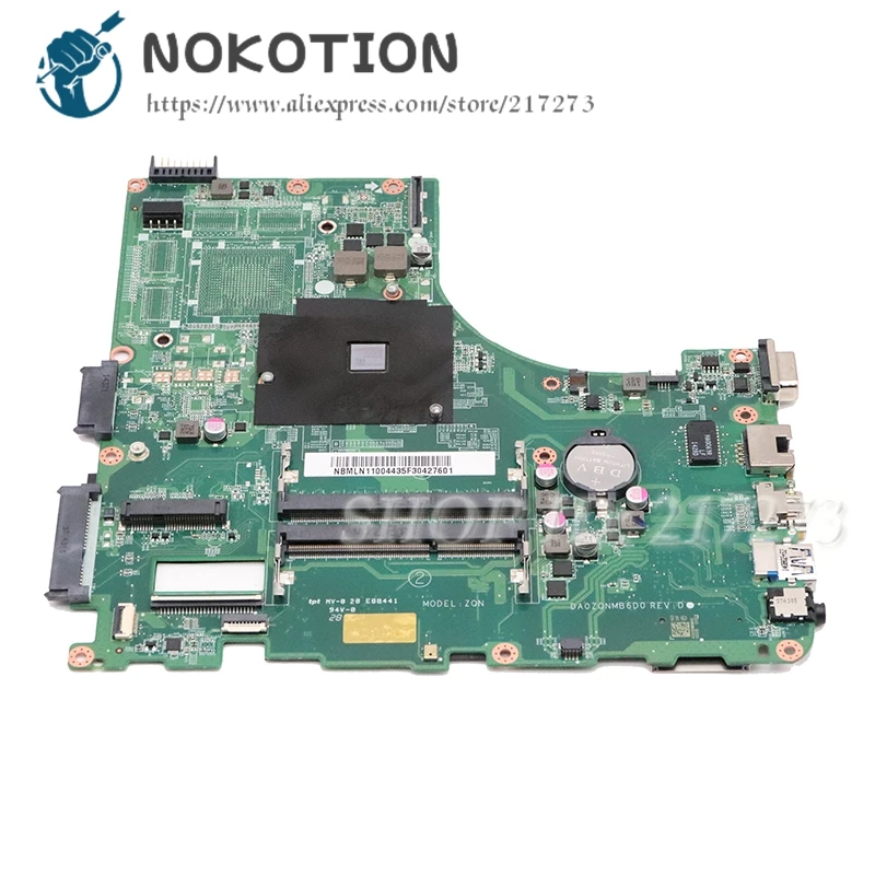 NOKOTION для acer Aspire E5-521 Материнская плата ноутбука A4-6210 1,80 ГГц 15," DDR3L NBMLN11004 DA0ZQNMB6D0
