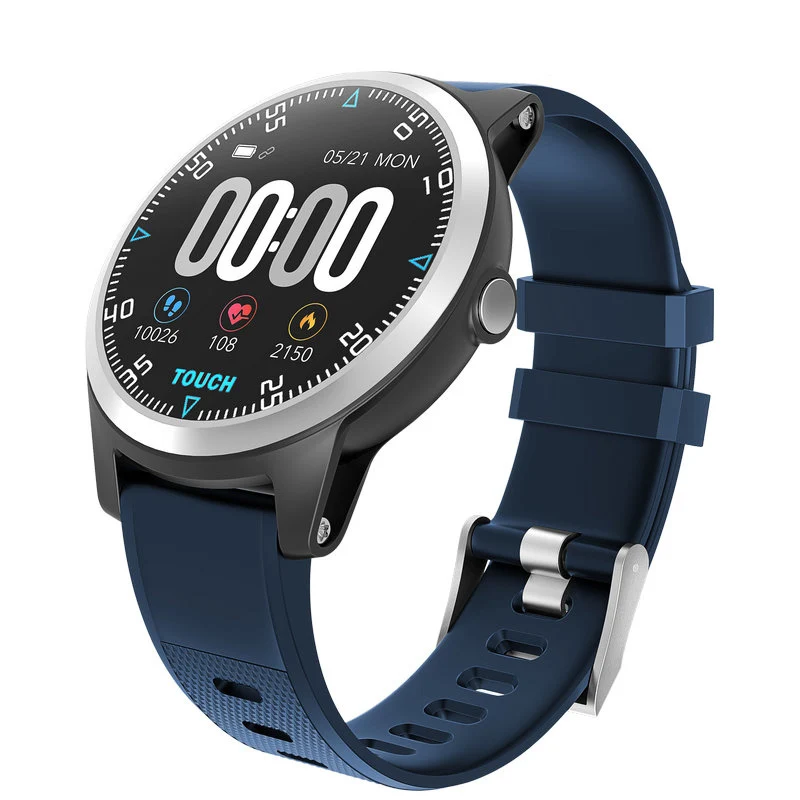 Blue Mjuniu E101 Bluetooth Смарт-часы ЭКГ Ppg двойной монитор сердечного ритма спортивные водонепроницаемые Смарт-часы фитнес-трекер Браслет - Цвет: Blue