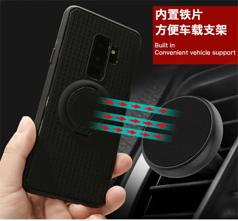 Vehicle mounts magnet stents Case for Samsung Galaxy note 9 S8 S9 Plus S6 S7 Edge J3 J5 J7 A3 A5 A7 2017 A8 TPU Soft Phone |
