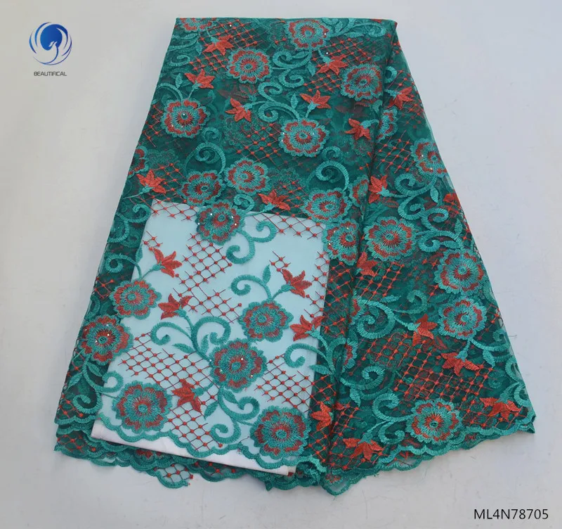 

BEAUTIFICAL Nigerian polyester lace for dress french lace material 2019 tulle lace ML4N787