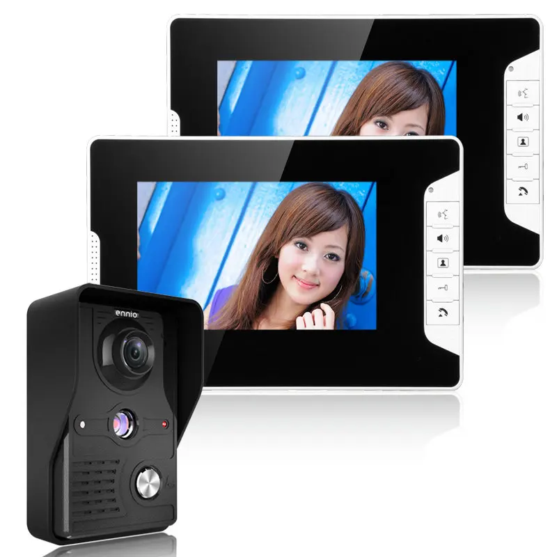 New 7 inch Video Doorbell Monitor Video Intercom With 1200TVL Weatherproof Outdoor Camera IP65 Door Phone Intercom System