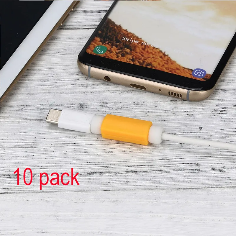 10 шт USB кабель протектор Saver Наушники Шнур защита провода крышка 8Pin зарядное