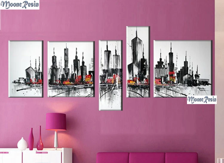 MOONCRESIN Triptych Diamond Mosaic 5PC The Palace Pattern Sticker Full Square Embroidery Diy Painting Decoration | Дом и сад